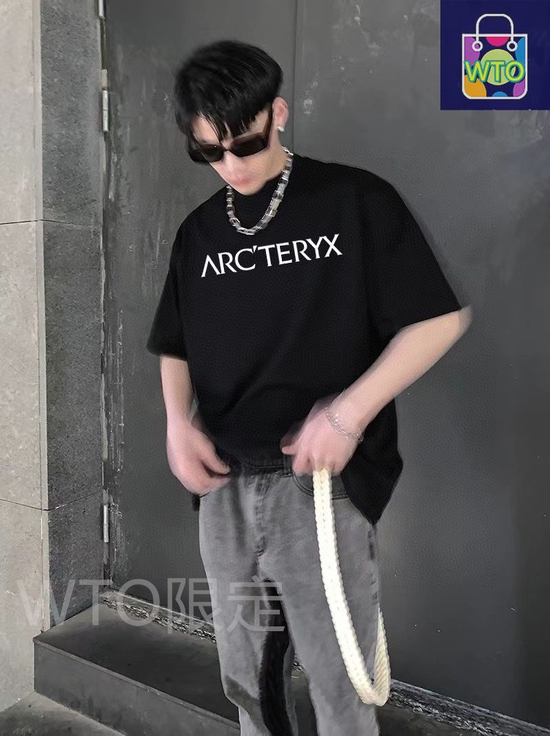 ARC TERYX アークタリクス 最新モデル 胸元大ロゴアルファベット 男女兼用カップル向けショートスリーブ T シャツ -WTO輸入1 WWW_NOITHATQUANGTHANH_NET