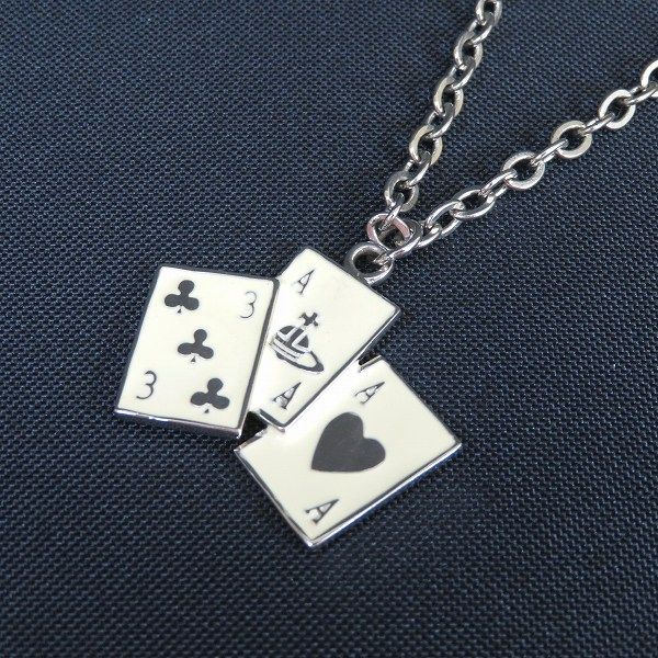 ae ヴィヴィアンウエストウッド Vivienne Westwood ネックレス トランプ シルバー ヴィヴィアン ペンダント 946031 k01