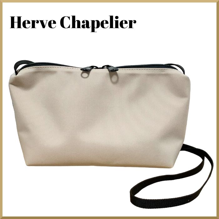 エルベシャプリエ◉2884N◉ナイロンスクエアショルダー◉ナクル◉ベージュ エルベシャプリエ Herve Chapelier 2884N (ナイロンスクエア