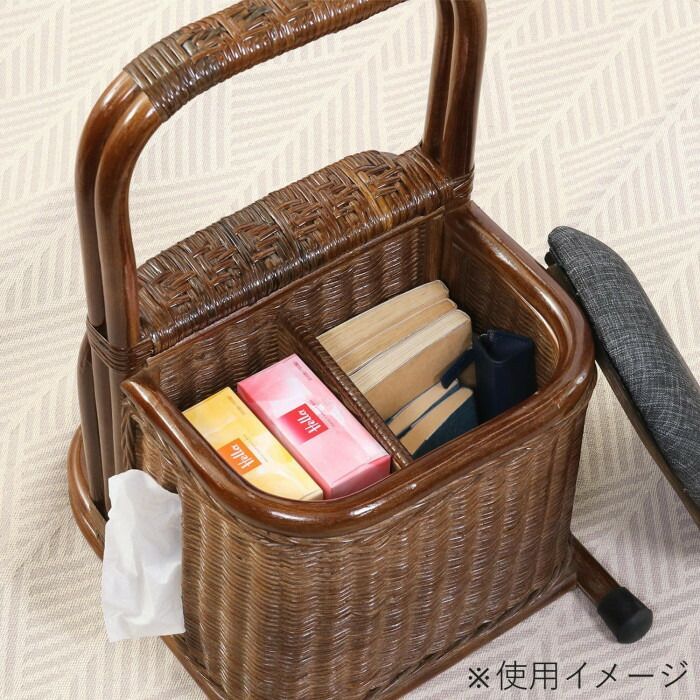 不二貿易 C D 61882 ラタン つかまり収納ステッキ BR FBC-012 MARWIL-DEMENAGEMENTS_CH