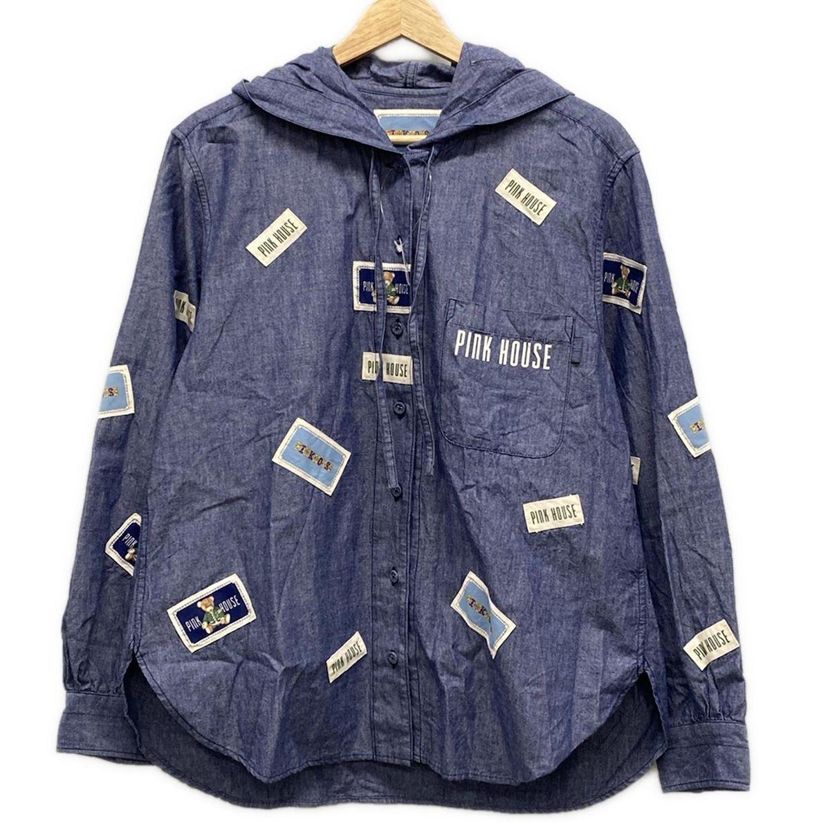 ピンクハウス　ブルゾン　ジャンパー　くま　テディベア　ゼッケン付き　MA-1 セール】 ハイランドダンス刺繍入りゼッケンブルゾン （ブルゾン