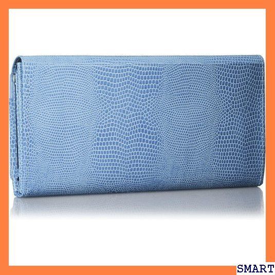 ユー バイ ウンガロ 長財布 ピエッツ 牛革 リザード型押し ボックス型小銭入れ付き ダブルボタン式 UULW6HT4 ブルー | [ユー バイ ウンガロ] 長財布 ピエッツ 牛革 リザード型