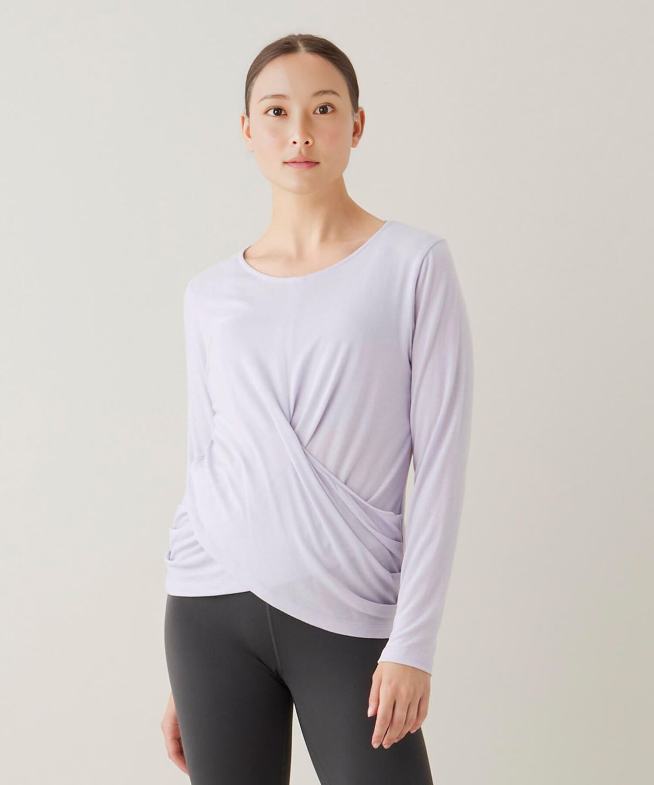 suria ヨガウェア トップス スリア フラックストップ su-t798 フリーサイズ 長袖tシャツ レディース ピラティス トレーニングウェア