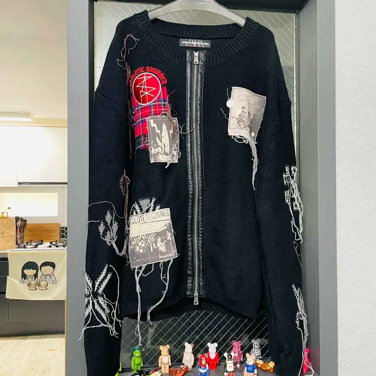 【ZARA×ANDERSSON BELL】パッチジャガードカーディガン Lサイズ ZARA(ザラ) x Andersson Bell(アンダースンベル) コラボ パッチ