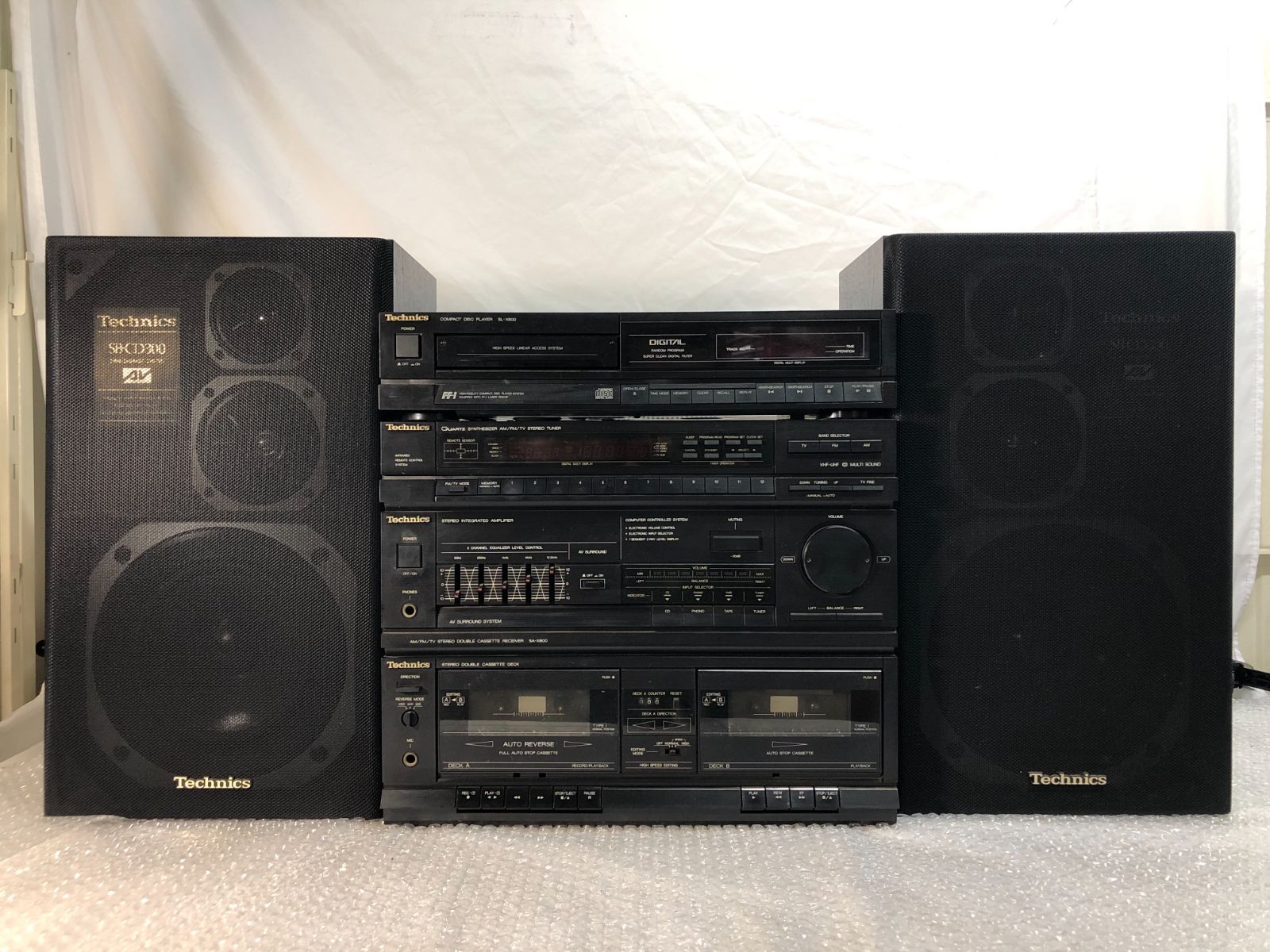 中古 テクニクス ラジカセ コンポ 松下電器製 Technics SA-X800 & SL-X800 & SB-CD300 説明書付き 外箱付き -  メルカリ