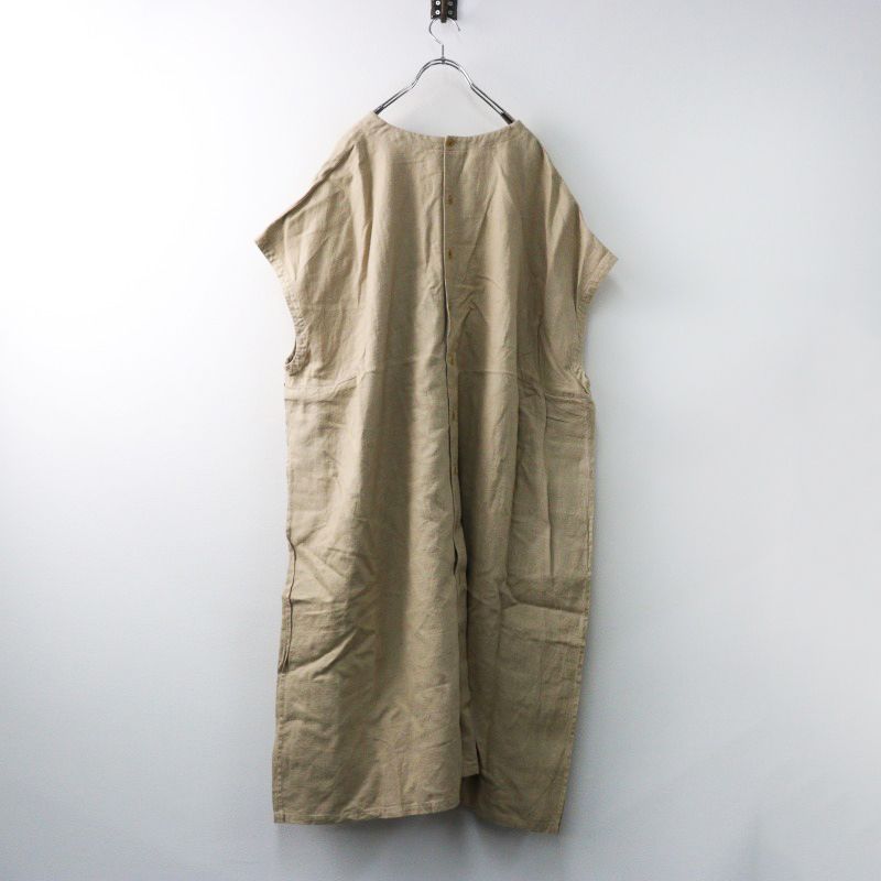 2021AW ネストローブ nest Robe リネン起毛フレンチワンピース F  