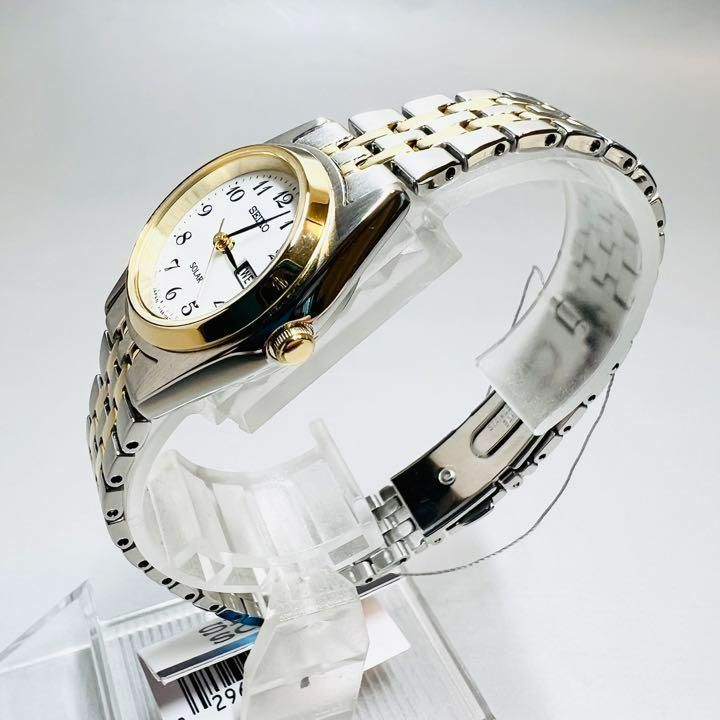 【新品】SEIKOセイコー ソーラー 定価3.2万円 ホワイト レディース腕時計