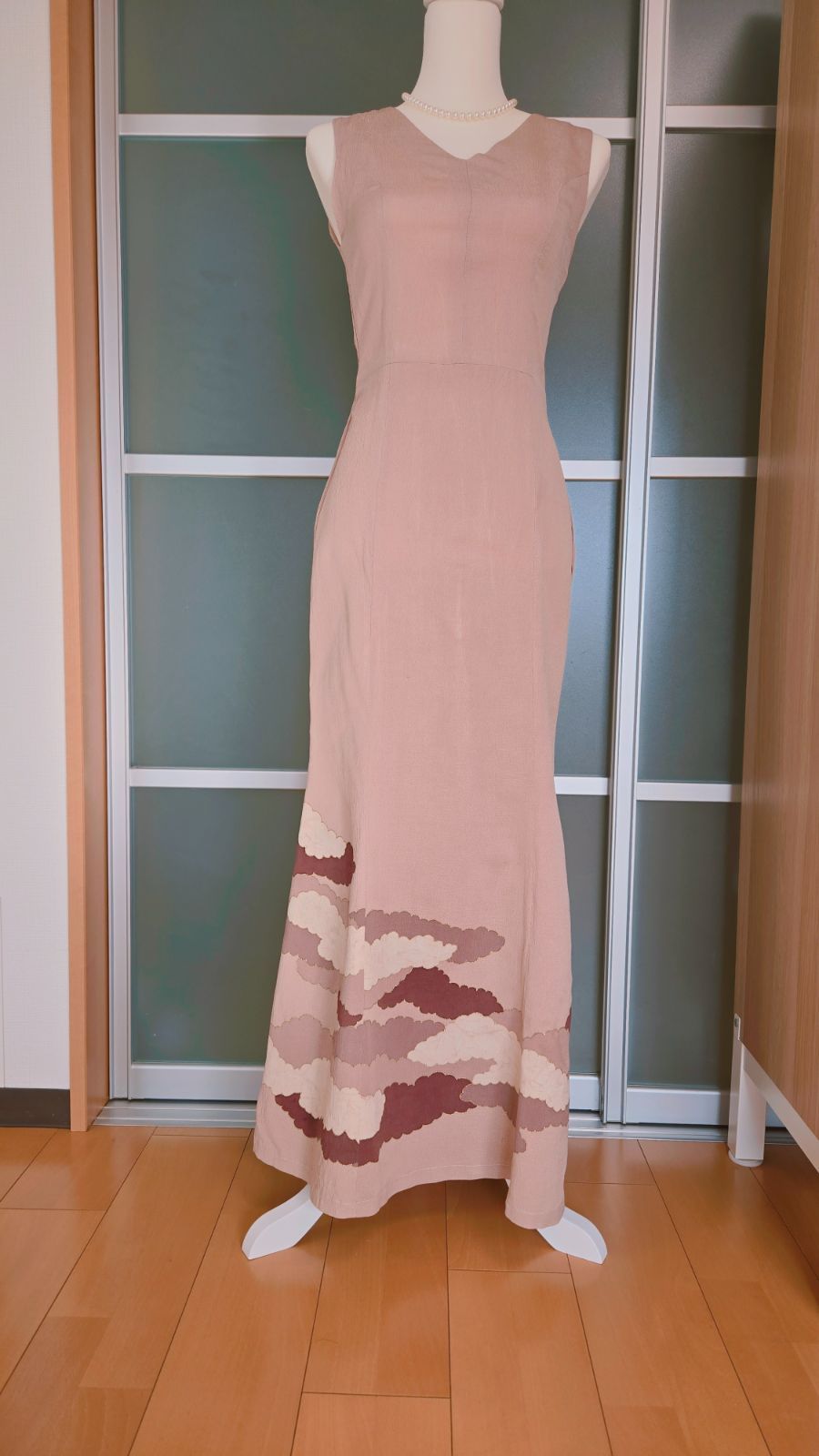 リメイク品○留袖2WAYワンピース（上部分取り外し可）○着物ドレス 