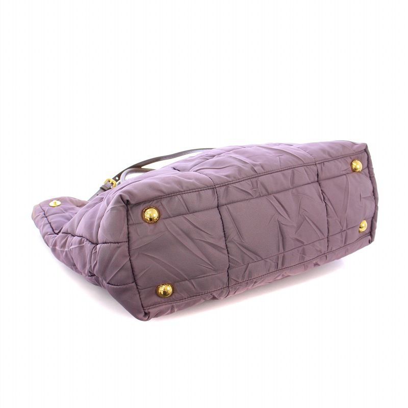 プラダ チェーンショルダーバッグ キルティング 三角ロゴ 紫