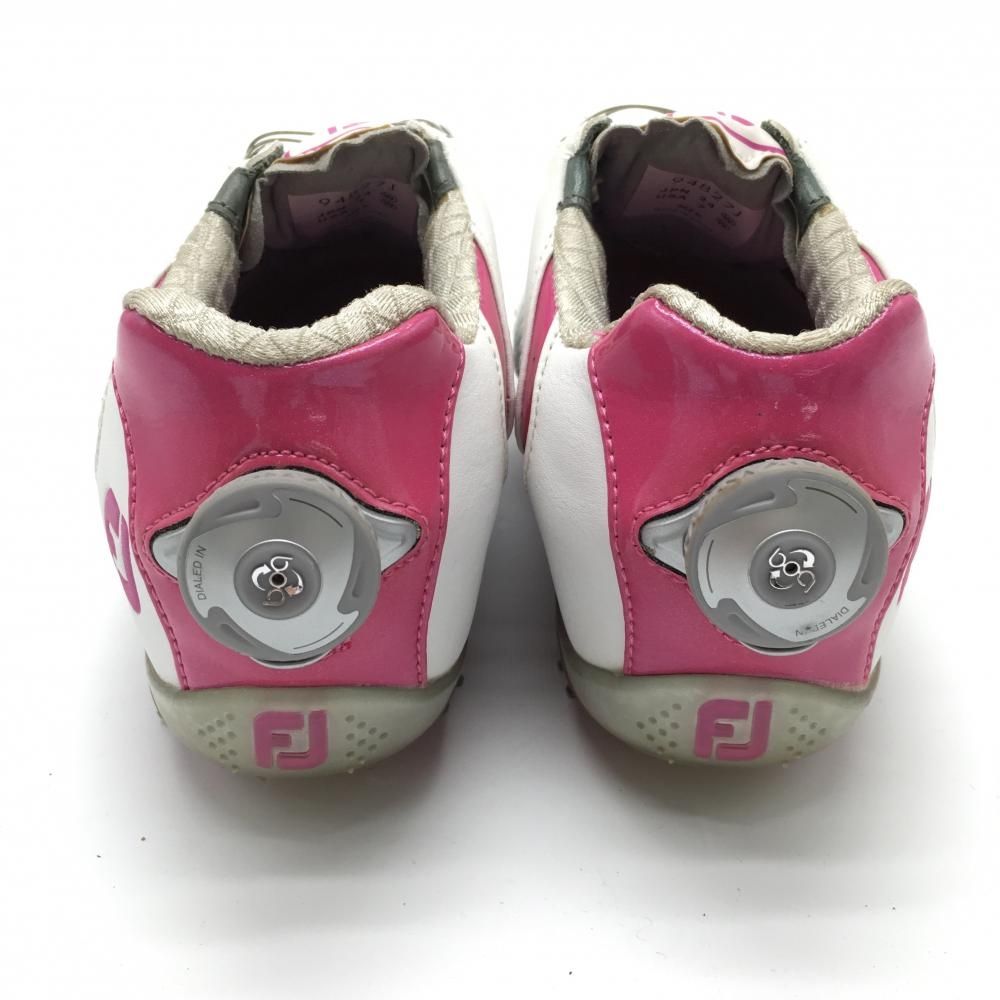 ♡美品♡FootJoy ゴルフシューズ BOA ホワイト/ピンク フットジョイ] ゴルフシューズ BOA ホワイト/ピンク 24.0 cm 3E