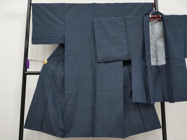 平和屋着物 上 男性 紬 アンサンブル 濃紺地 CYAA3425s5