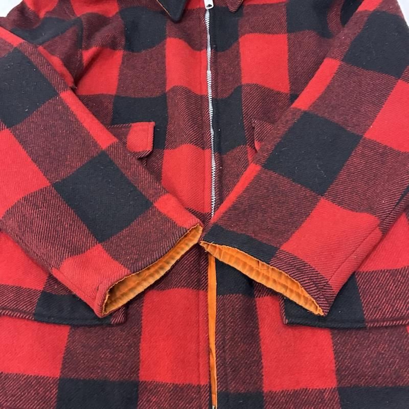 ウールリッチ　バッファローチェック　ブルゾン　ジャケット　アウター　M woolrich ウールリッチ バッファロー チェック ブルゾン 青