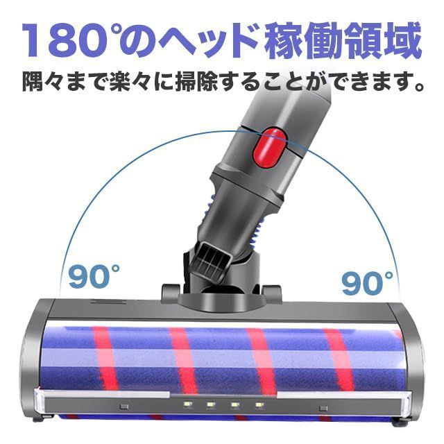 ダイソン V6 互換 LED ソフトローラークリーナーヘッド Dyson DC61 DC62 ライト付き