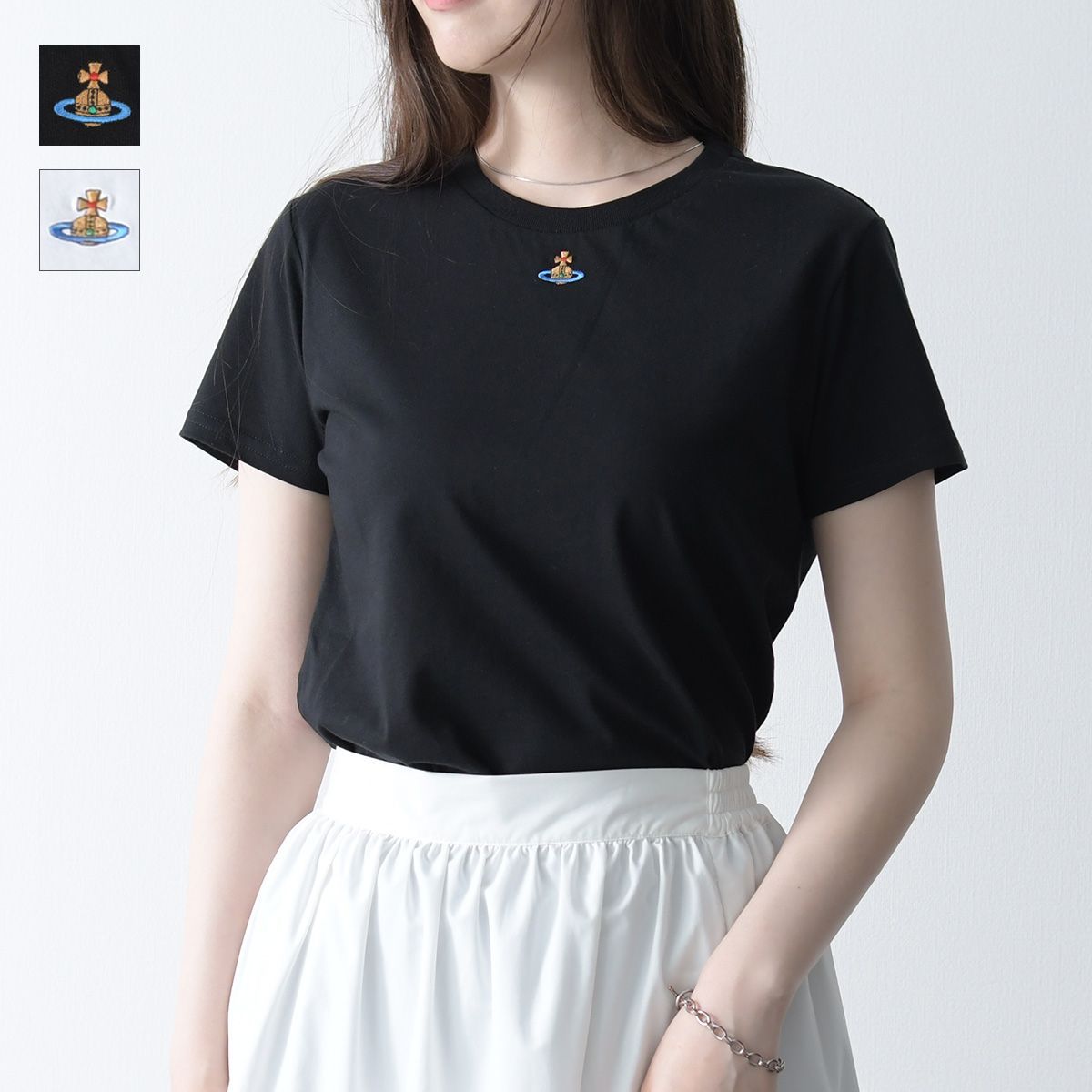 Vivienne Westwood ヴィヴィアンウエストウッド トップス PERU オーブ Tシャツ 3G010017 J001M レディース ユニセックス ブラック ホワイト 春夏 人気 Vivienne Westwood ヴィヴィアンウエストウッド トップス PERU