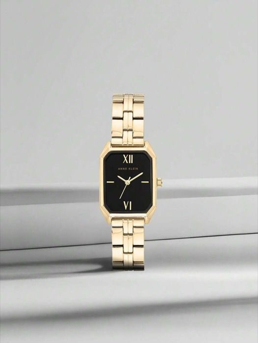 腕時計 レディース クォーツ レディース ゴールド クォーツ ブレスレット ウォッチ ビンテージ四角ケース エレガントでスタイリッシュな女性へのギフトウォッチ ブラックダイアル 調整 なリンクブレスレット 37