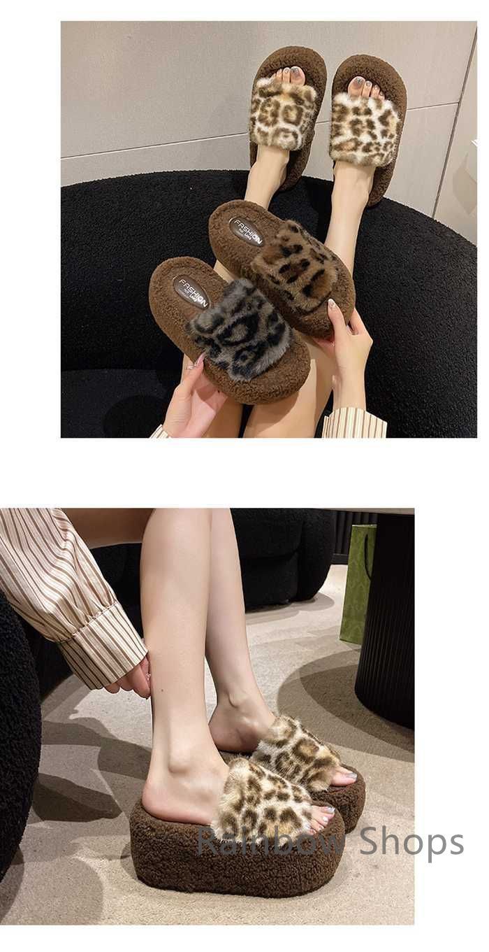 ★国内在庫/即発可*BERSHKA*本革アニマルファーサンダル★ ☆新品/ドイツ輸入品/BERSHKA/本革アニマルファーサンダル/EU42☆