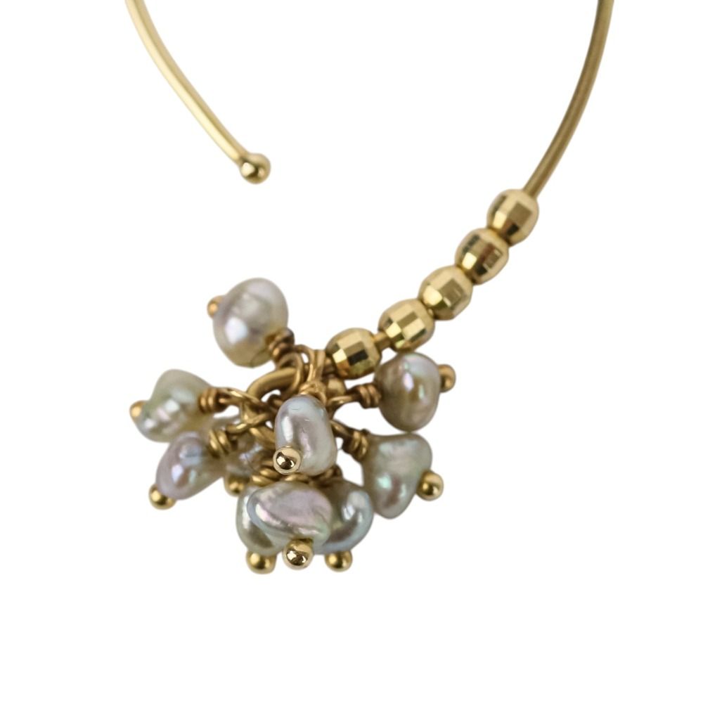 MIZUKI　ミズキ　バロックパールダイヤモンドフックピアス　K14ゴールド MIZUKI ミズキ バロックパールダイヤモンドフックピアス K14