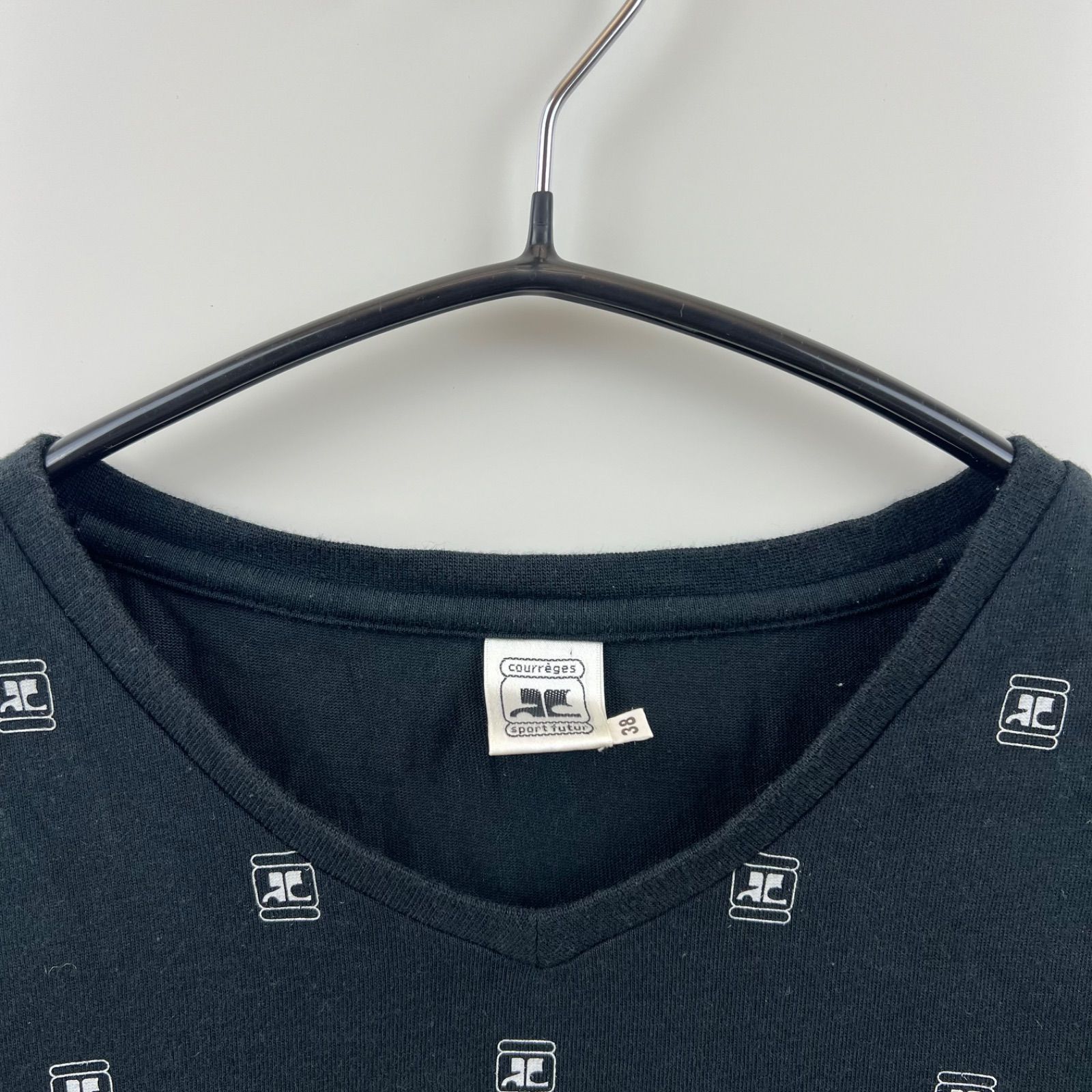 【レア】courreges タンクトップ y2k 00s vintage Courreges 00s y2k style icon tank top 38 クレージュ 総柄
