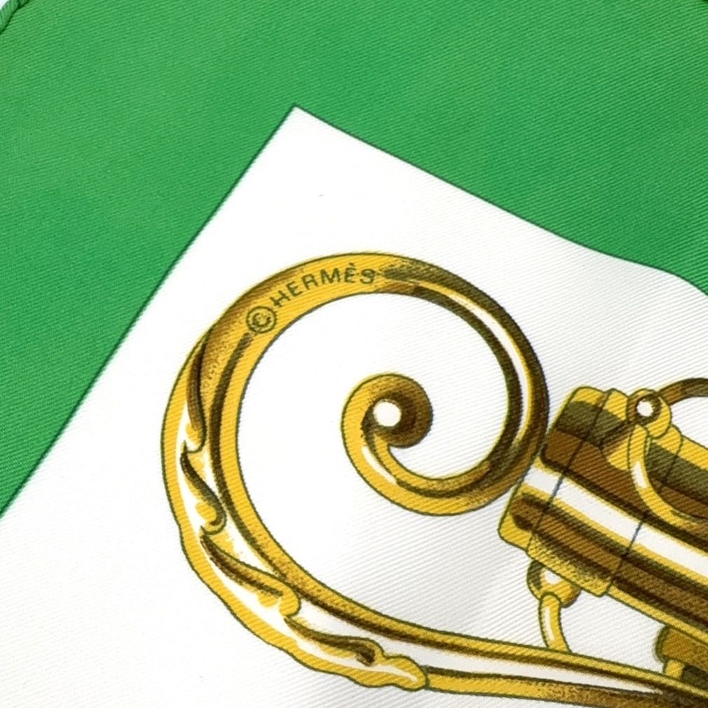 シルク オフホワイト×グリーン