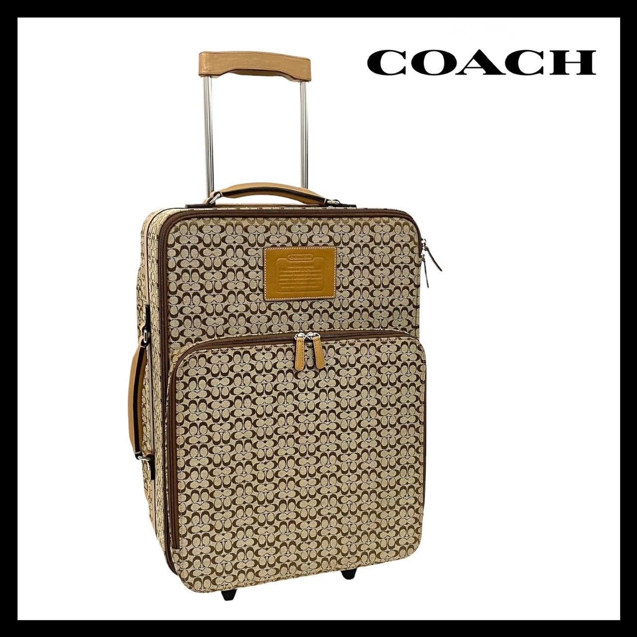COACH キャリーケース ベージュ/ブラウン