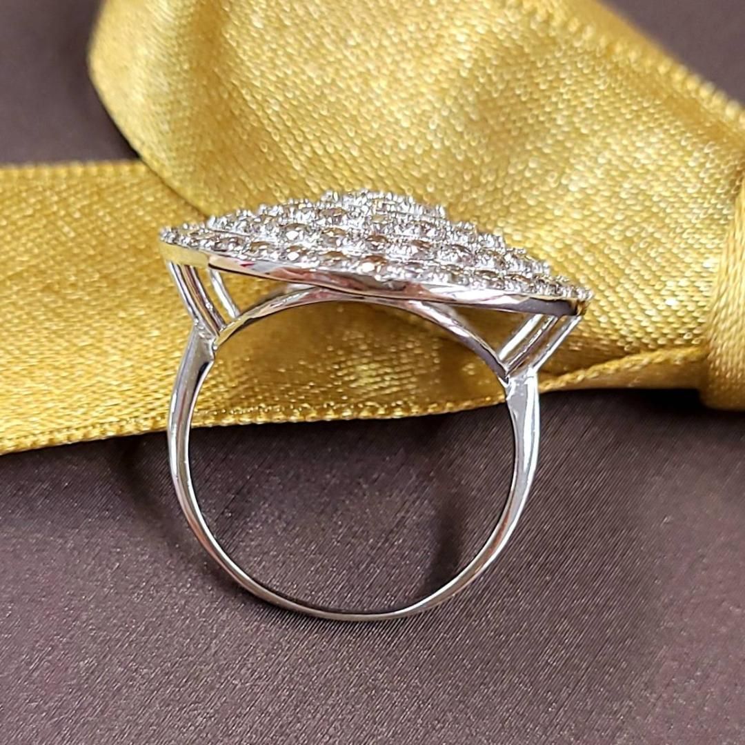 迫力 大ボリューム まるで5ct ダイヤモンド K18 wg リング 鑑別書付 迫力 大ボリューム まるで 5ct ダイヤモンド K18 wg リング 鑑別書付
