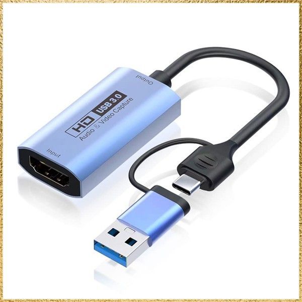 新着 COOLEAD HDMIキャプチャーカード USB3.0 u0026 Type C 2 in 1 4K 60fps ビデオキャプチャカード hdmi usb 変換 Windows/Linux/Mac OS X/PS4/Xbox One/Switch/OBS
