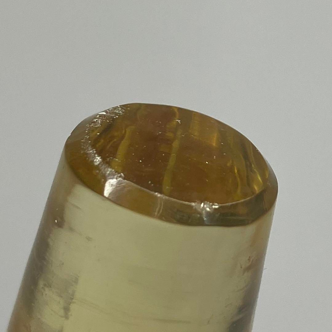 アンティーク　フランス製　ハンドカット　アンバーデキャンタ　東金6-0212② アンティーク フランス製 ハンドカット アンバーデキャンタ 東金