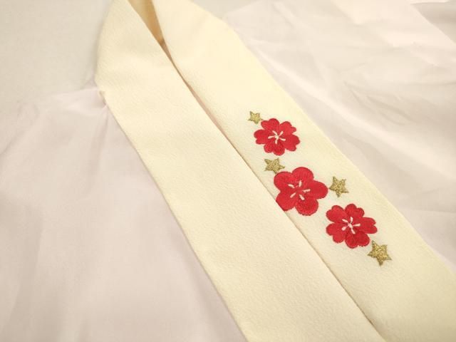 平和屋着物[]七五三 女の子 7歳 祝着 四つ身 襦袢(半衿刺繍