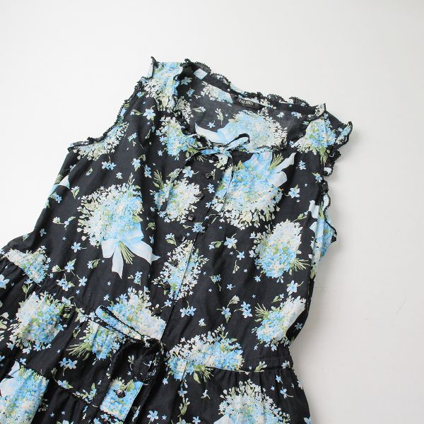 ピンクハウス ローンノースリーブワンピース ブルー 美品 2019SS PINK  