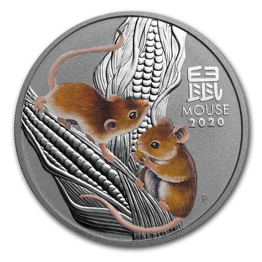 2020年オーストラリア干支.子純銀【ネズミ】RAM製1オンス銀貨