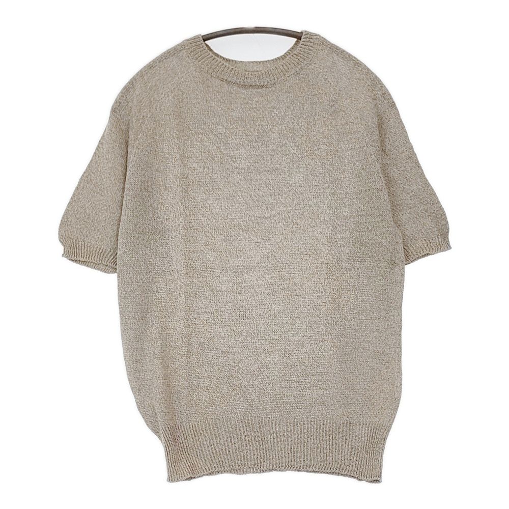美品★MHL マーガレットハウエル　サマーニット　コットン　リネン　半袖 美品】マーガレットハウエル リネン コットン ケーブル 半袖
