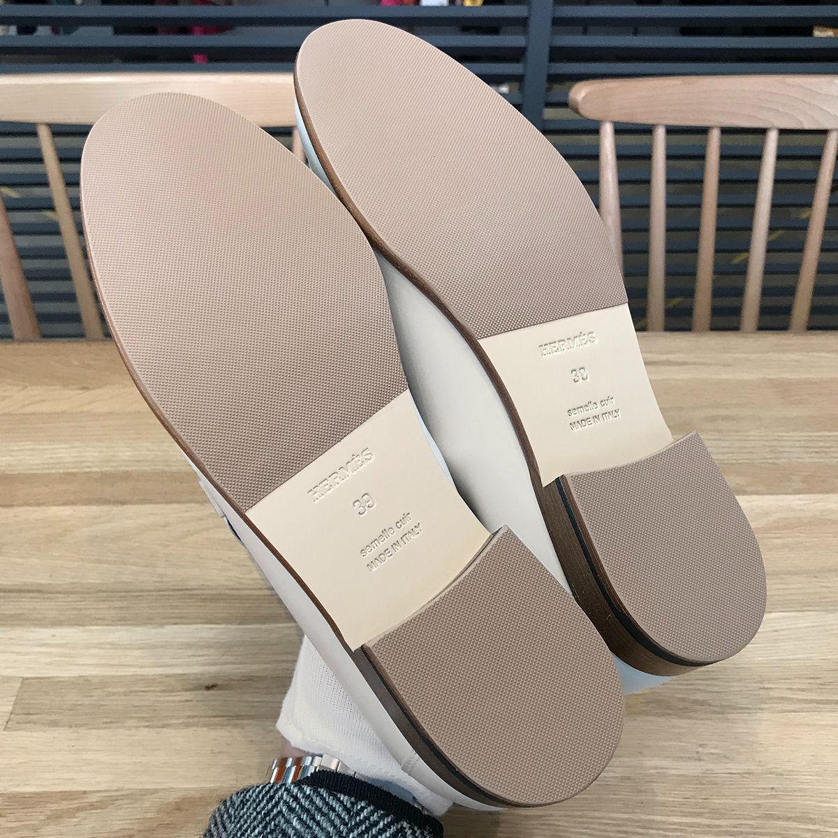 新品未使用】エルメス モカシンデスタン ケリー金具 ホワイト 