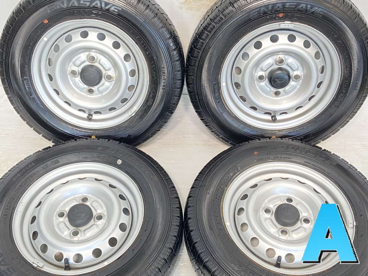 145/80R12 80/78 LT nダンロップ VAN01 nダイハツ純正  n12x4.0  100-4穴 n中古タイヤ サマータイヤ ホイールセット 4本セットn s12230729028
