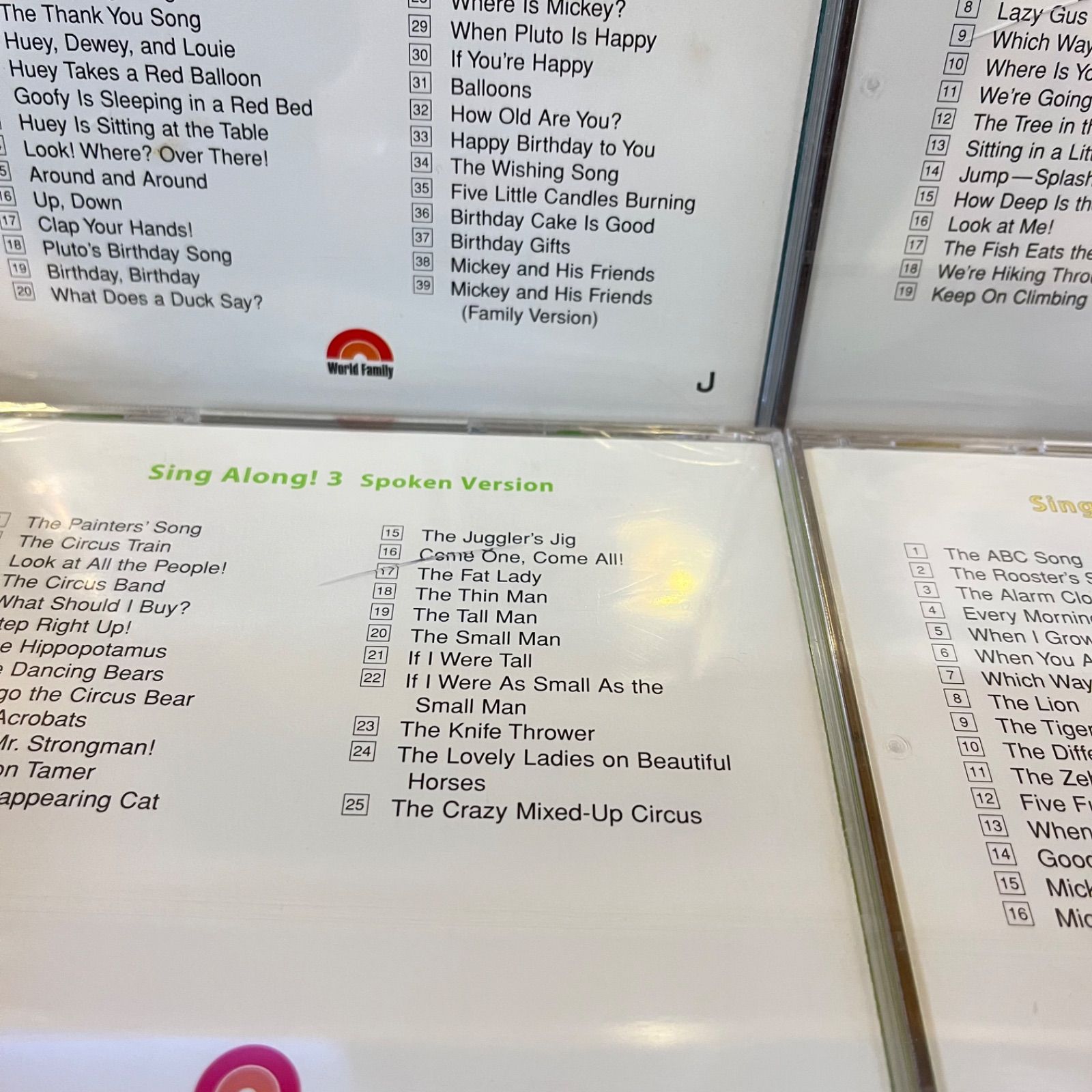 ディズニー　WORLD OF ENGLISH DWE SING ALONG ディズニー英語システム・Disney World English・DWE・Sing