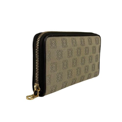 極美品　LOEWE ロエベ　長財布　ゴールド金具　アナグラム　レザー　ブラウン LOEWE - LOEWE ロエベ アナグラム ラウンドファスナー ロング