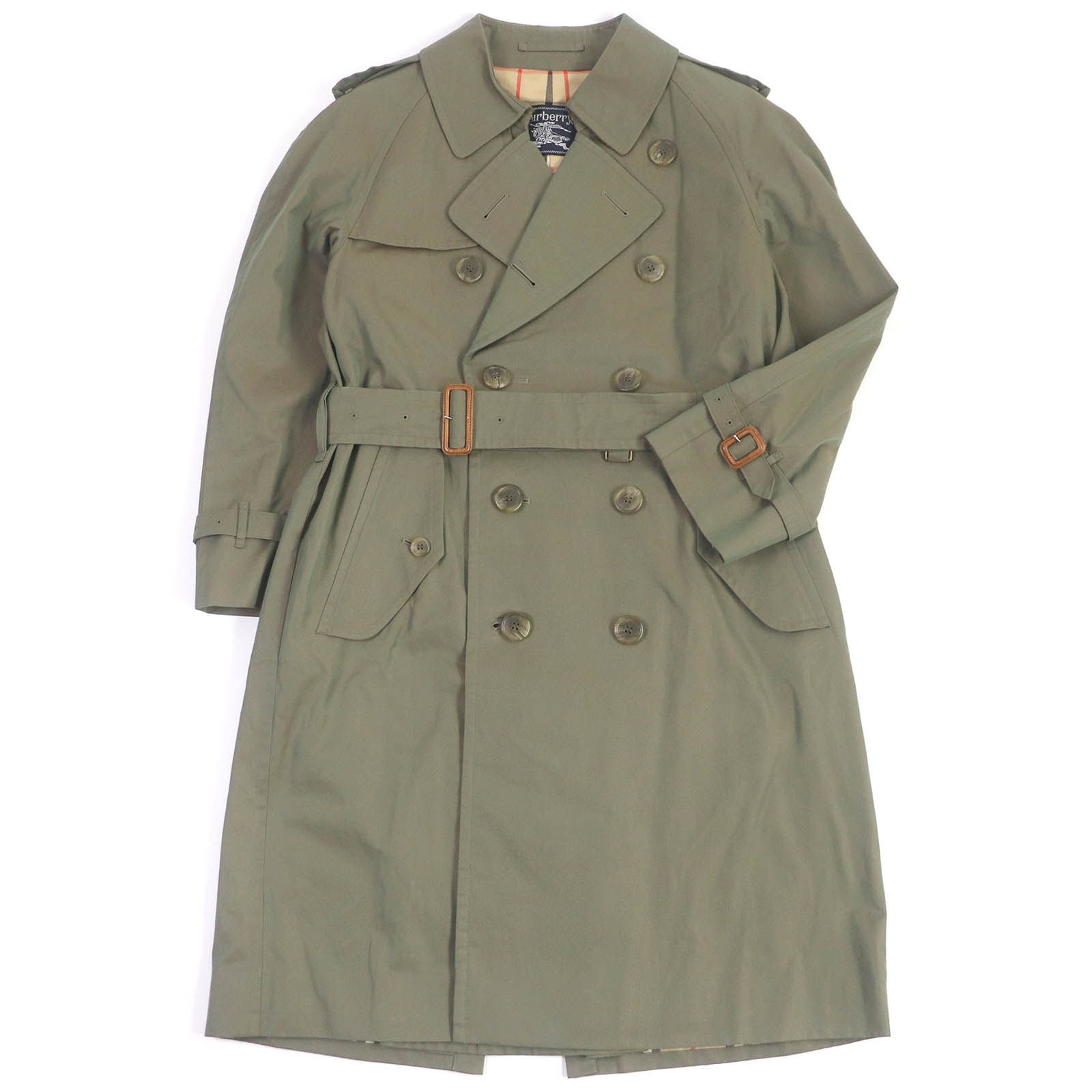 美品】BURBERRY 玉虫色 ノバチェック柄トレンチコート
