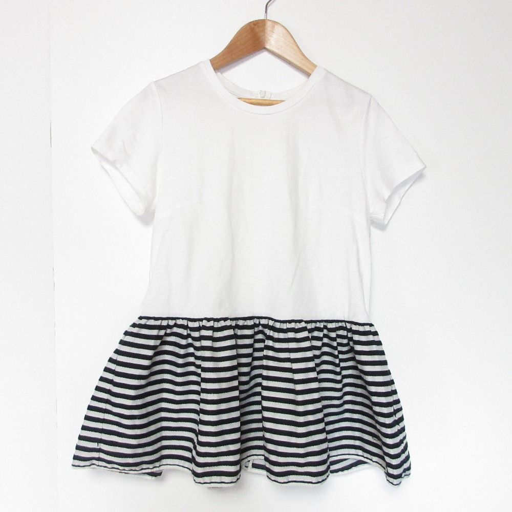 BORDERS at BALCONY半袖ボーダーズアットバルコニーペプラム38 BORDERS at BALCONY/ボーダーズアットバルコニー】PEPLUM WRAP