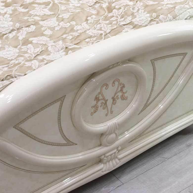 サルタレッリ フローレンス ベッドフレーム シングルベッド アイボリー