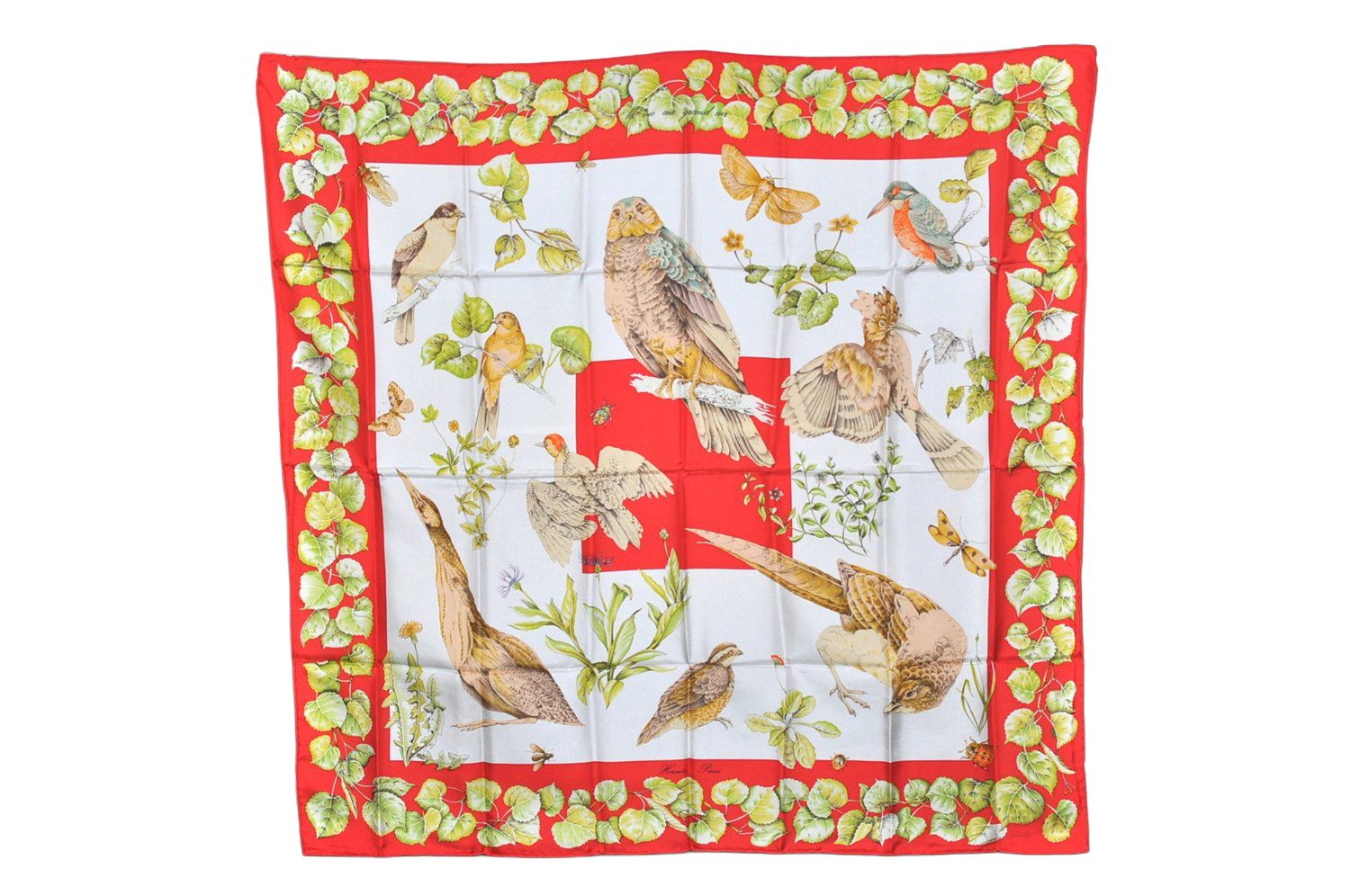 エルメス カレ90 COCCINELLES てんとう虫 シルクスカーフ D2826 新同