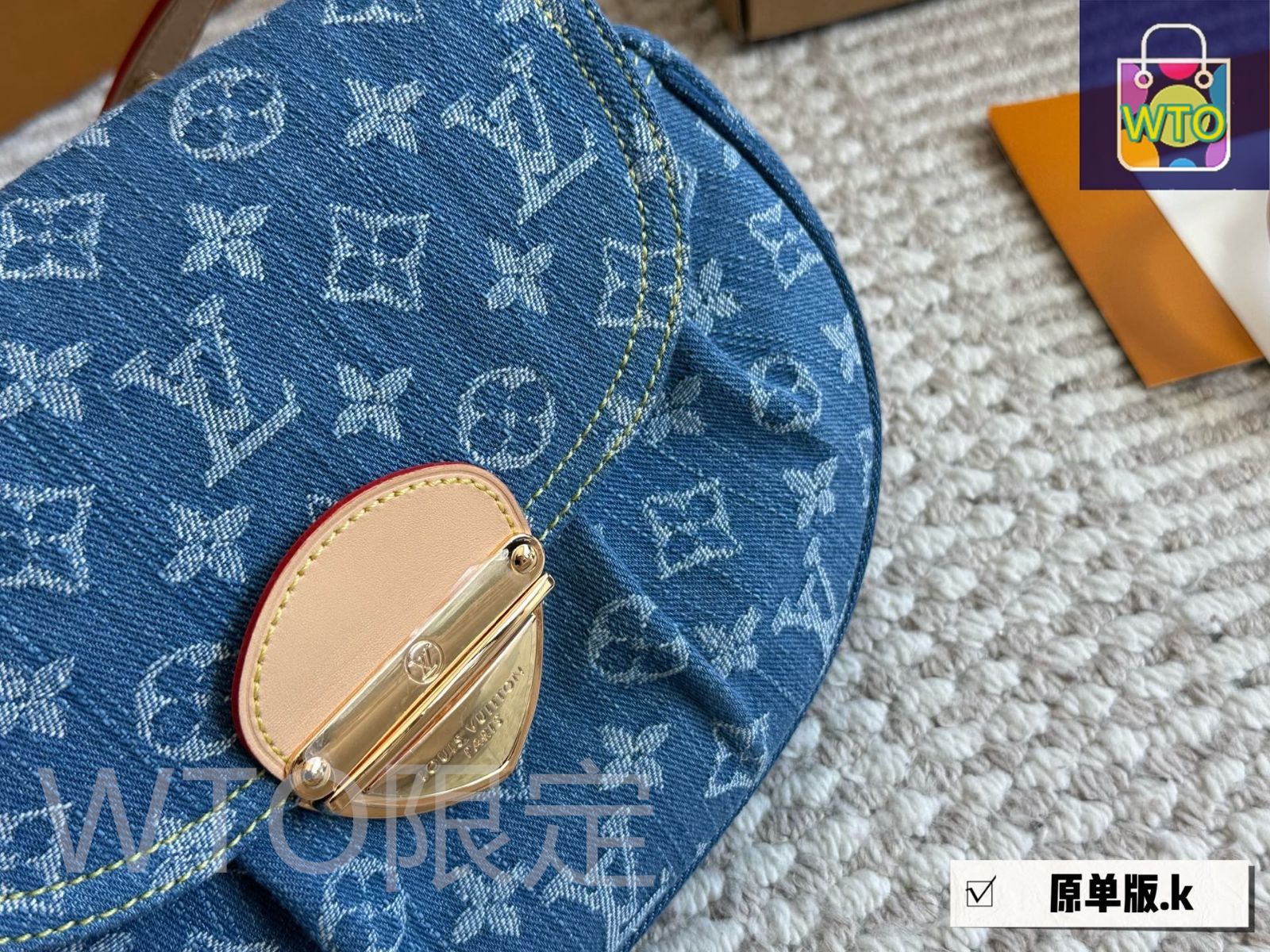 LOUIS VUITTON レトロデニム 元宝バッグ - 23cm カラー | ♥品 -WT0輸入