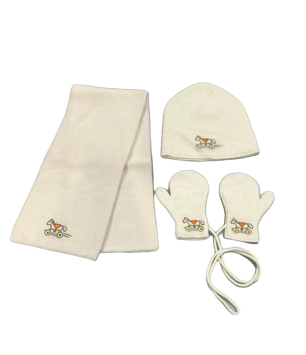 エルメス マフラー ニット帽 手袋 3点セット カシミヤ ベビー HERMES