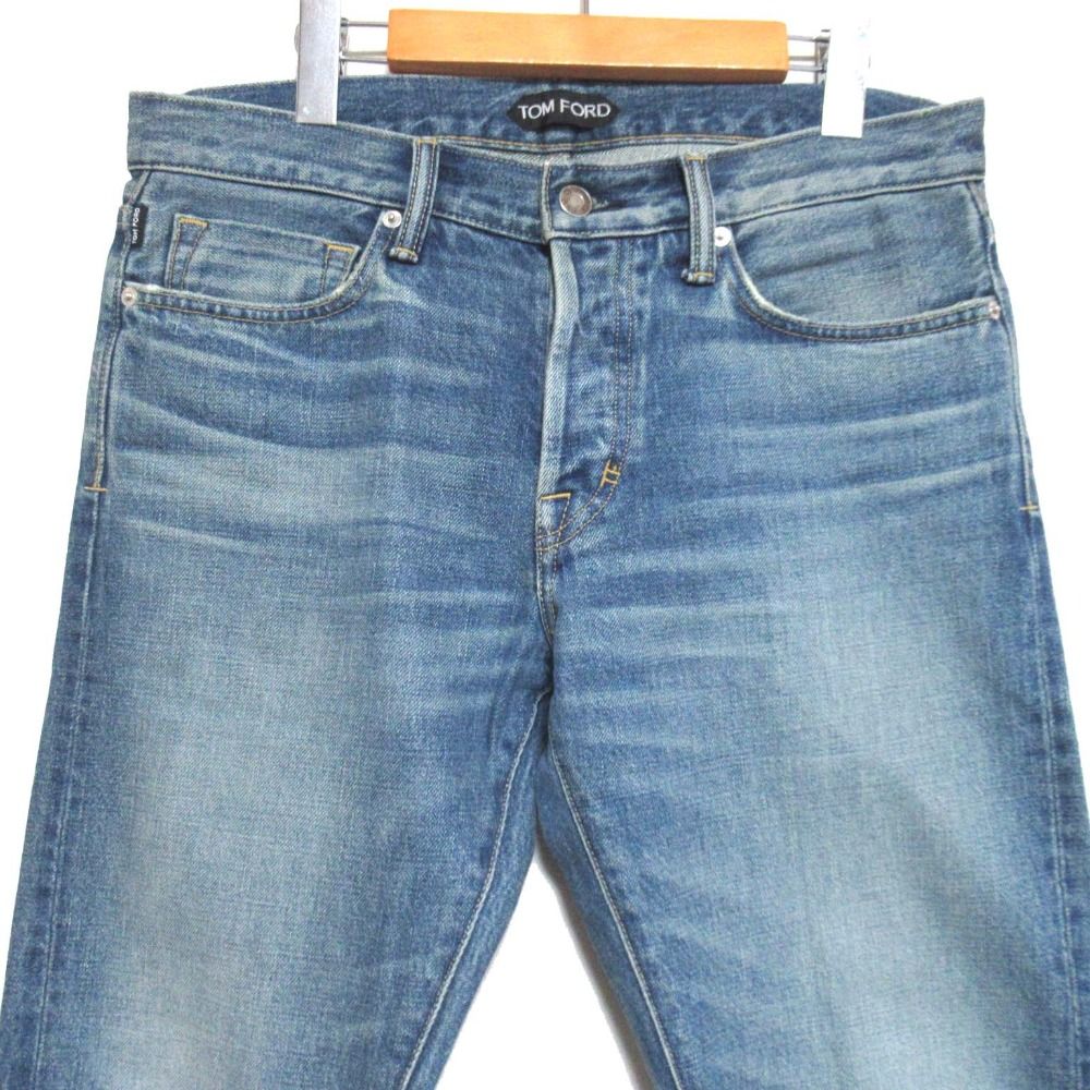 美品 THOM FORD トムフォード ボタンフライ ストレート デニムパンツ 