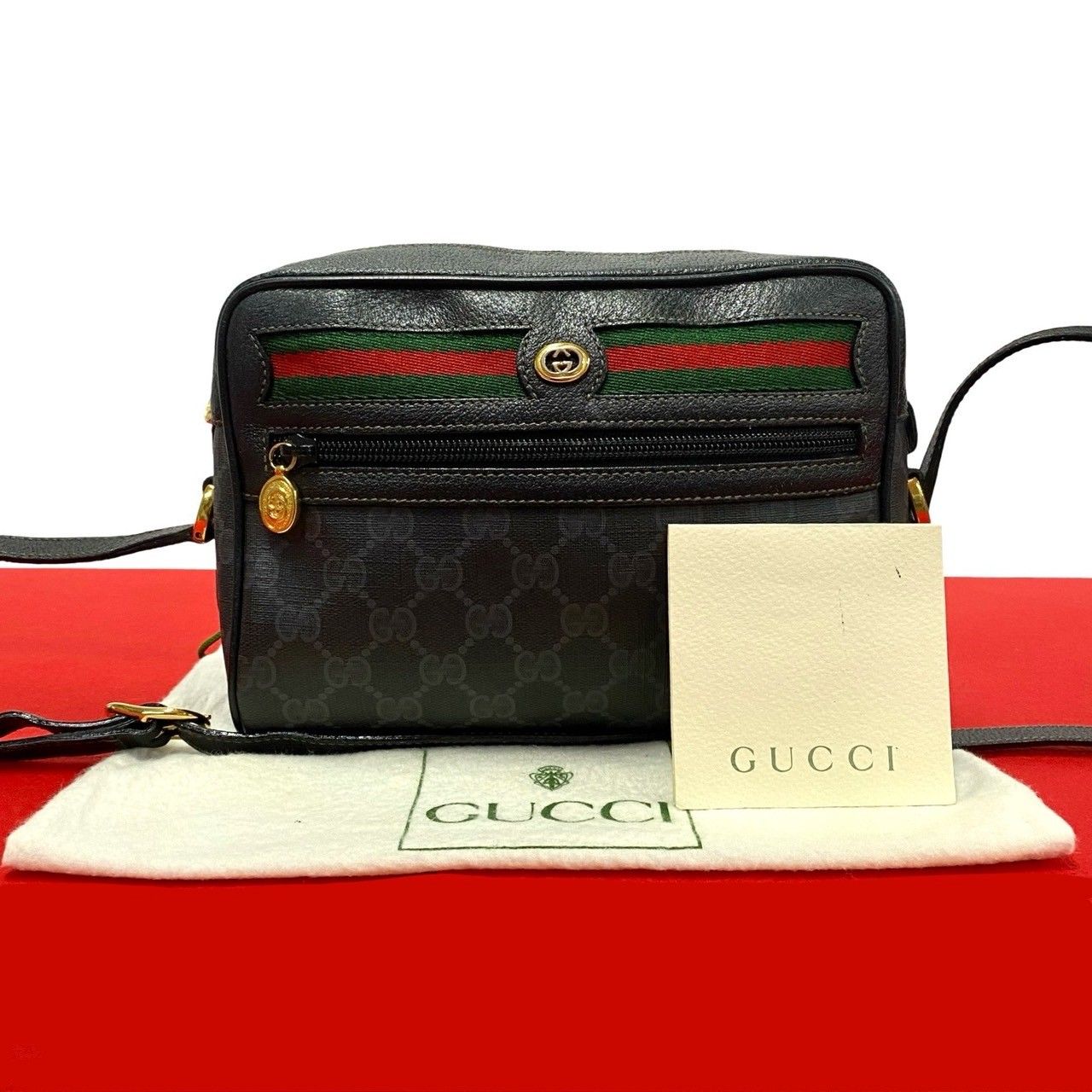ほぼ未使用 袋付 GUCCI グッチ オールドグッチ ヴィンテージ シェリー