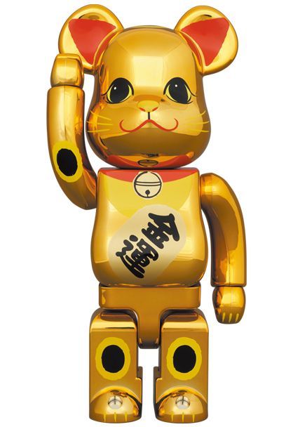 BE RBRICK 招き猫 金運 金メッキ 参 400％ ベアブリック メディコムトイ