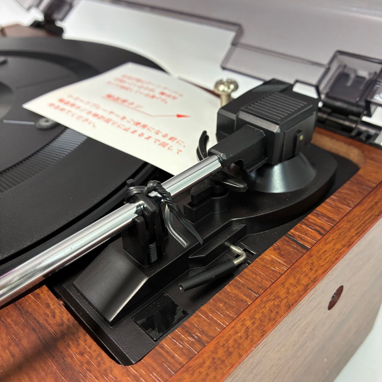 LIEBEINSスピーカー内蔵レコードプレーヤー LIEBEINS LS‑22 美品 動作OK スピーカー内蔵 卓上 レコード