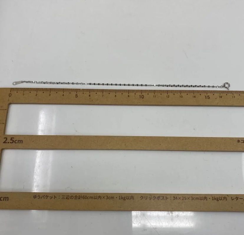 Pt850 プラチナ スクエア 2連ブレスレット 17cm - メルカリ