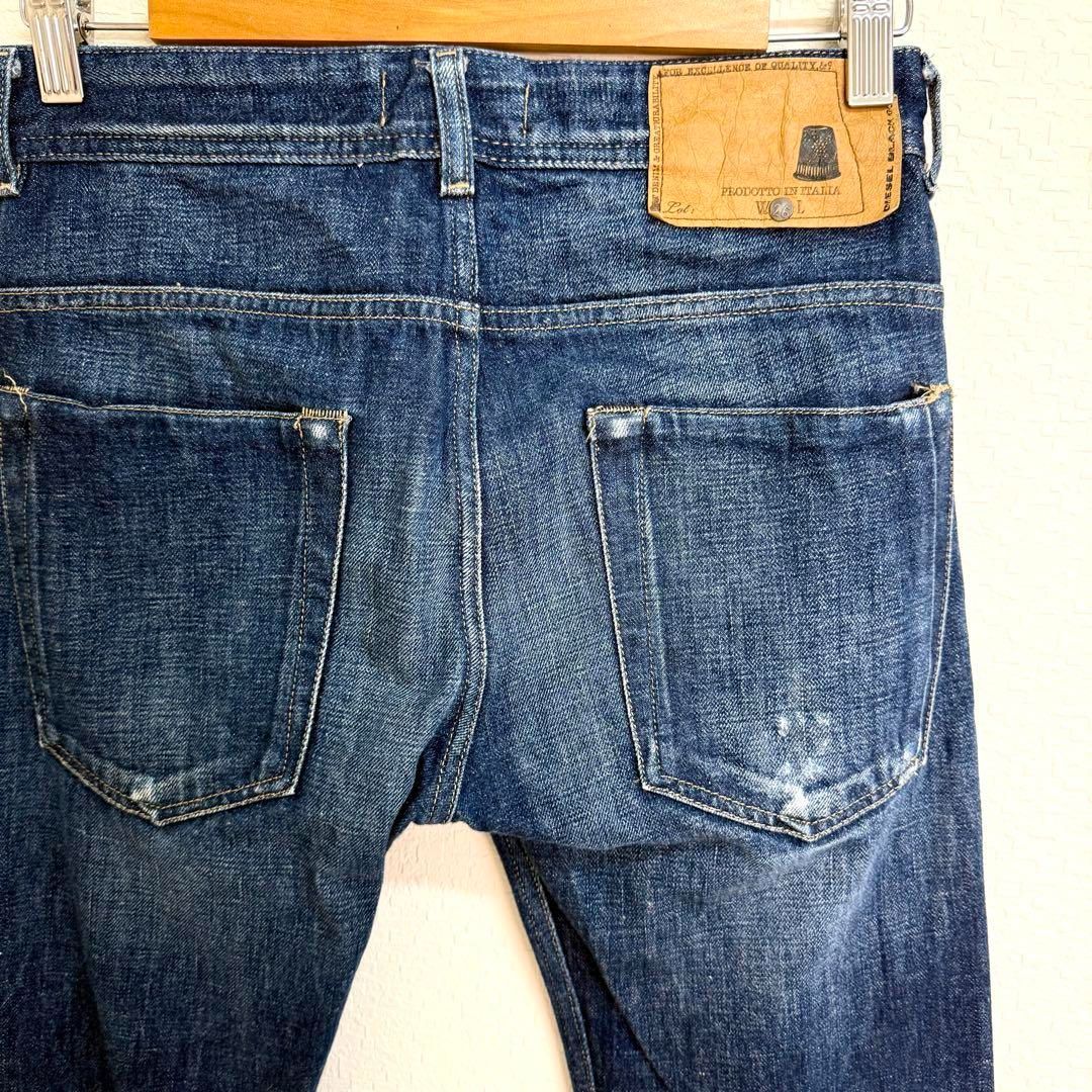 DIESEL BLACK GOLD ディーゼルブラックゴールド レザー切り返しデニム