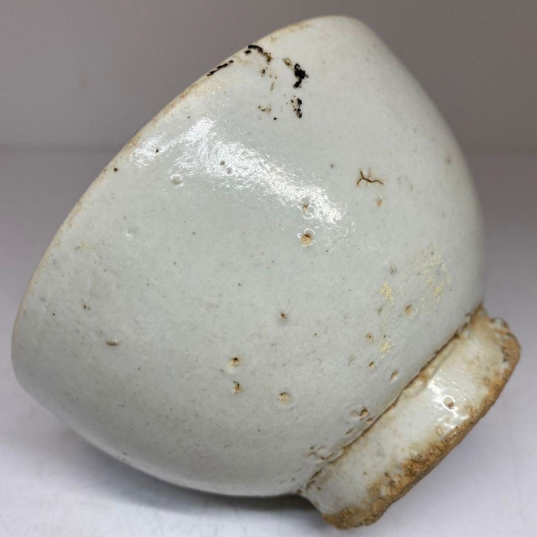 朝鮮古美術　李朝白磁茶碗　I 直径12.2cm 東H5-0903②タニチ 朝鮮古美術 李朝白磁茶碗 I 直径12.2cm 東H5-0903②タニチ