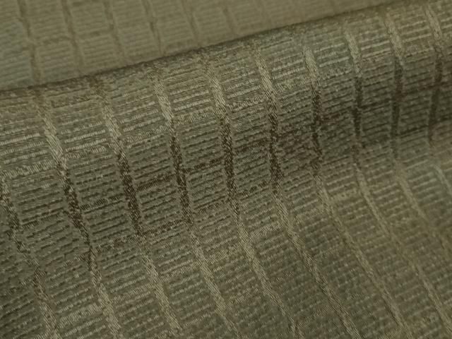 平和屋本店□極上 道中着 ロング丈 お召地 格子地紋 暈し染め 逸品 未