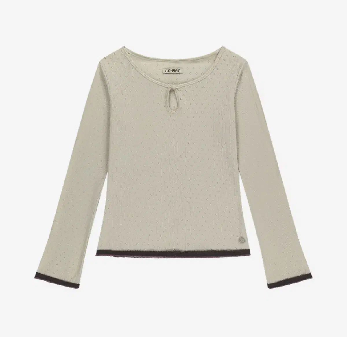 COYSEIO Eyelet L ace Longsleeves Ivory
